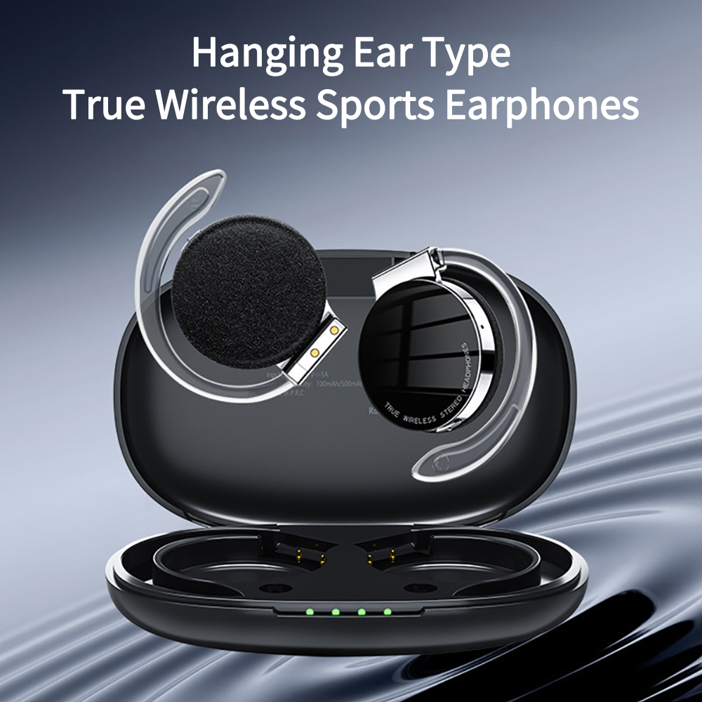 Sports Earphone Hook - F2 หูฟัง TWS พร้อมไมโครโฟนหูฟังกีฬาจอแสดงผล LED หูฟังไร้สายหูฟังสเตอริโอไฮไฟตัดเสียงรบกวน
