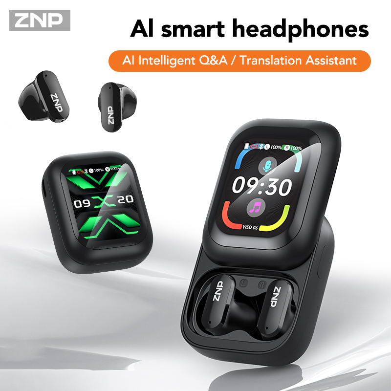 Usb C Earphone - หูฟังไร้สาย ZNP N04 TWS พร้อมหน้าจอสัมผัส รองรับบลูทูธ