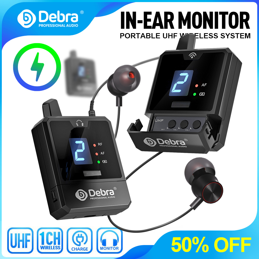 In Ear Monitor Iem - ระบบมอนิเตอร์แบบพกพาในหูไร้สาย Debra UHF IEM รุ่น Audio-Mini