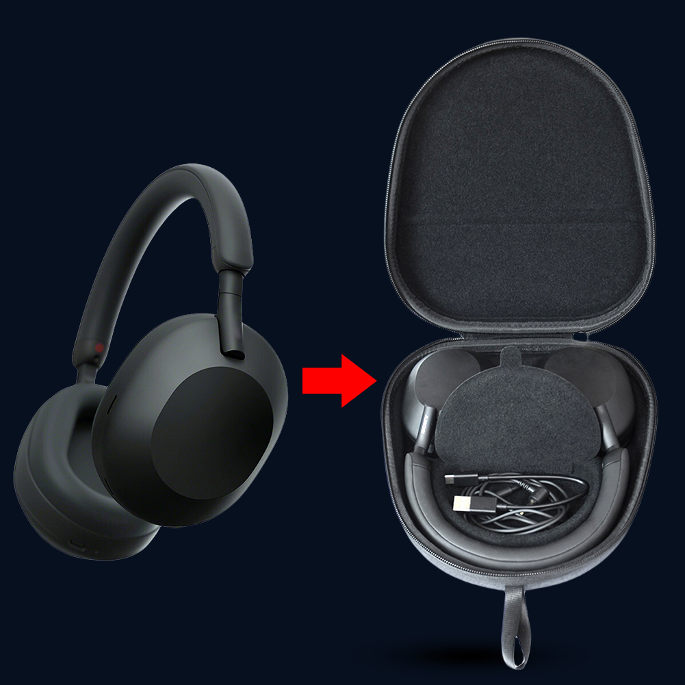 Sony Headphone Wh-1000Xm5 - กล่องแข็งสำหรับป้องกันและจัดเก็บหูฟัง Sony WH-1000XM5 ทำจากวัสดุ EVA ทนทาน