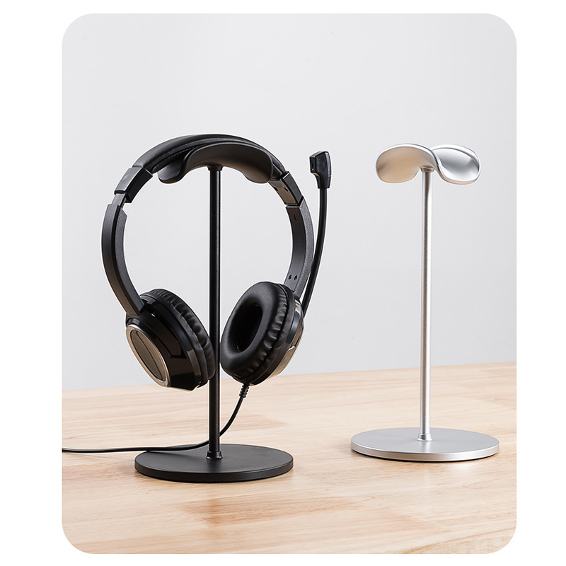 Headphone Stand Desk - โลหะหัวขาตั้งหูฟังลื่นที่ถอดออกได้ชุดหูฟังผู้ถือขาตั้งหูฟังสําหรับเล่นเกมสําหรับ Airpods Max Beats Bose