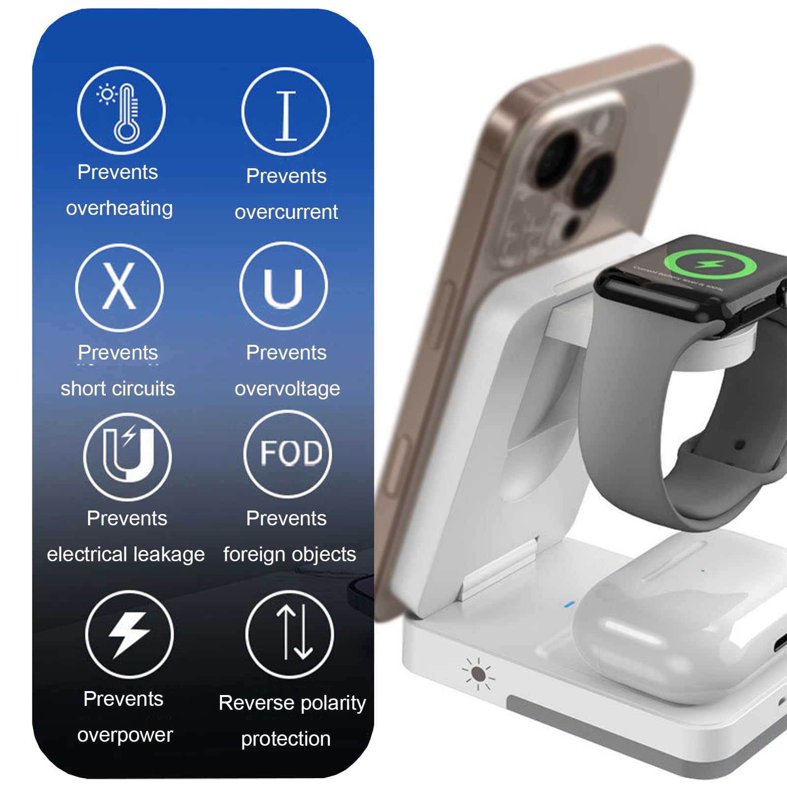 แท่นชาร์จไร้สายแบบพับได้ 3-in- - Usb C Earphone บทวิจารณ์และราคา