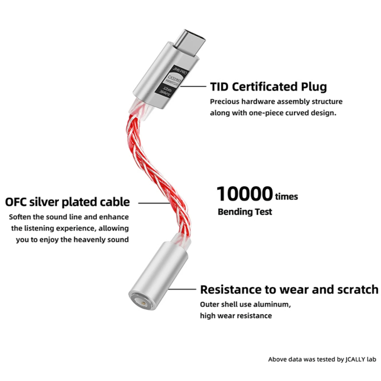 JCALLY JM6 Pro Type-C ถึง 3.5  - Usb C Earphone บทวิจารณ์และราคา