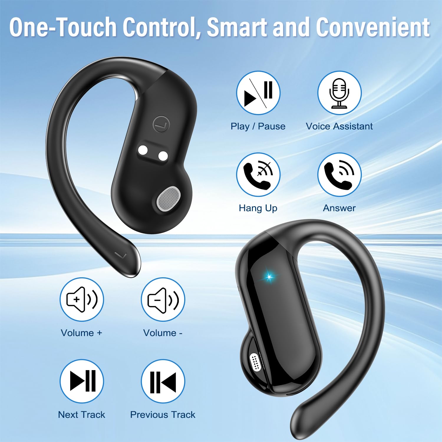 2026 หูฟังแบบเปิดหูบลูทูธ 5.4  - Sports Earphone Hook บทวิจารณ์และราคา